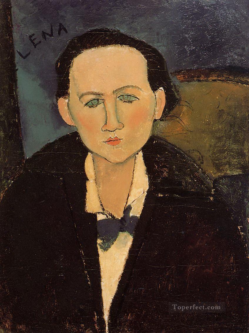portrait of elena pavlowski 1917 Amedeo Modigliani Oil Paintings